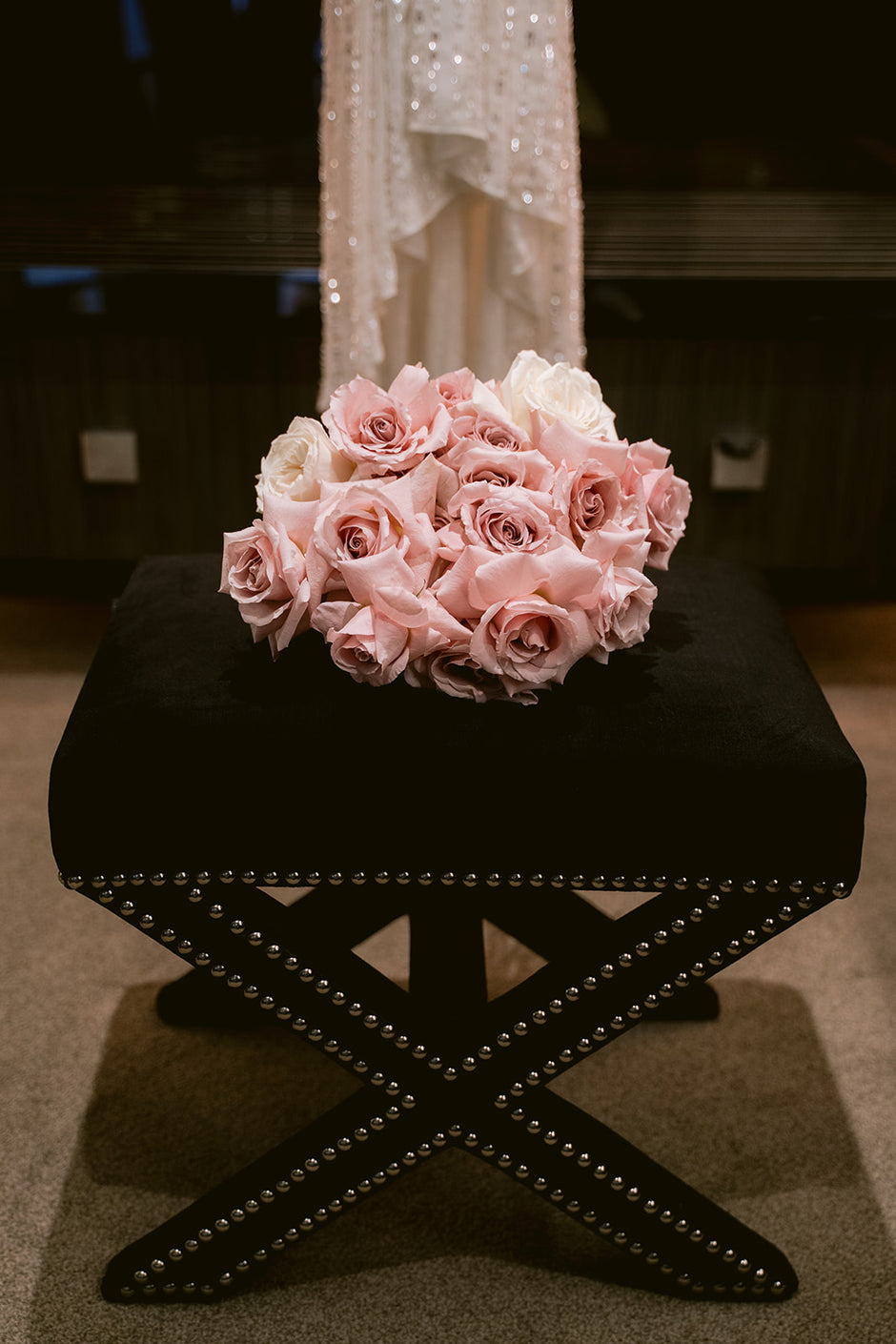 roses on a chair